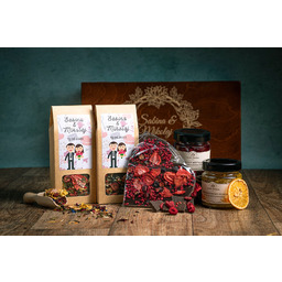 Skrzynka prezentowa podziękowanie dla rodziców, świadków zestaw herbat