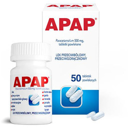 APAP 500 mg, 50 tabletek powlekanych