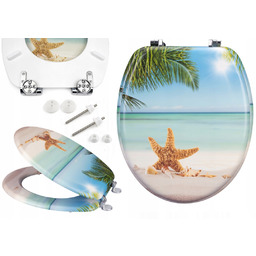 Deska Sedesowa Wolnoopadająca Uniwersalna Wc Plaża do Koło