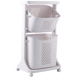 4Home Uniwersalne kosze na kółkach DUO, 2 piętra,