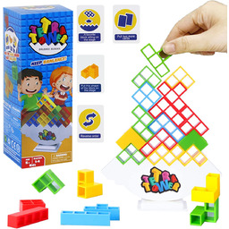 Gra rodzinna Tetra Tower 32 bloki Montessori 3D