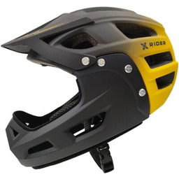 XRIDER Kask XRFH002M Czarno-żółty Full Face z odkręcaną