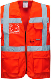 PORTWEST S476 KAMIZELKA OSTRZEGAWCZA EXECUTIVE BERLIN; CZERWONY