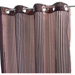 HomeMaison Zasłona żakardowa, tkana pionowo paski, poliester, śliwka,