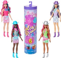 Barbie Color Reveal Seria Disco Kowbojka Lalka