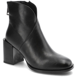 Filippo Czarne Botki Eleganckie Buty Na Obcasie