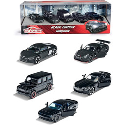 Majorette 212053174 Zestaw Black Edition 5 sztuk metalowych
