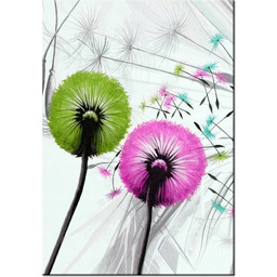 100 70cm Obraz płótno Kolorowe dmuchawce płótno rama