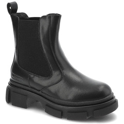 Big Star Czarne Sztyblety Ocieplane Skórzane Buty Damskie