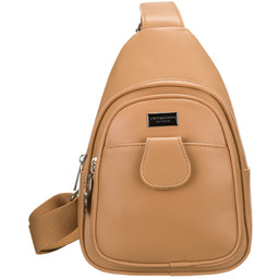 Sportowa beżowa saszetka damska na ramię nerka crossbody