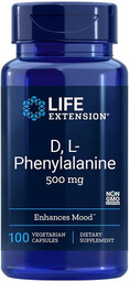 Life Extension, D, L-Phenylalanine, D-Fenyloa