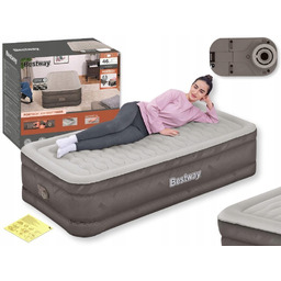 Materac Dmuchany Welurowy Jednoosobowy Łóżko 191x97x46 Bestway 69048