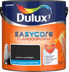 Farba dulux easy care- czarno na białym, 2.5l