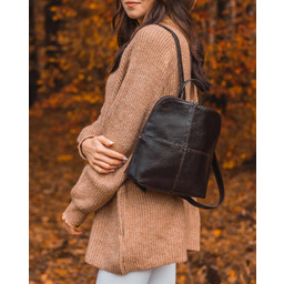 DAN-A T65 czekoladowy plecak skórzany damski