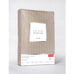 Pościel 200x160 Taupe kolekcja Pure adamaszek Detexpol