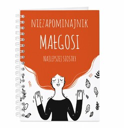 Notatnik kołonotatnik z nadrukiem dla siostry na imieniny