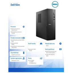 Komputer DELL Slim ECS1250 i3-14100 8GB 512GB SSD