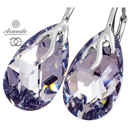 Nowe Kryształy Piękne Ozdobne Kolczyki Comet Srebro