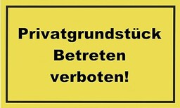 Metafranc Tabliczka informacyjna "Privatgrundstück Betreten zabronion!" - 300