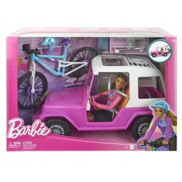 LALKA BARBIE MADE TO MOVE + AUTO JEEP