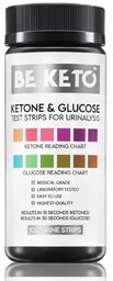 Beketo Testy Paskowe Glukoza i Ketony - 100