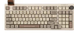 Klawiatura EPOMAKER RT100 ANSI Wisteria Linear Biało-beżowy