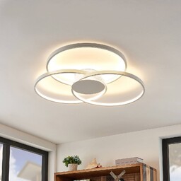 Lampa sufitowa LED Riley Lindby, możliwość ściemniania, biały