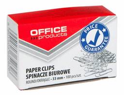 Spinacze biurowe okrągłe 33 mm (100) - X02407