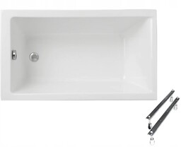Wanna prostokątna Polimat Capri 100x70 nogi