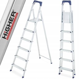 Drabina drabinka domowa stalowa galwanizowana metalowa 6 stopni