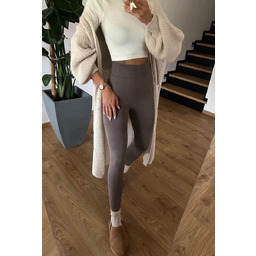 Legginsy Damskie Kaszmirowe Bezszwowe Wysoki Stan Premium S