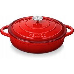 Garnek tradycyjny Velaze 3,5l, Okrągły żeliwny rondel,emaliowany indukcyjny