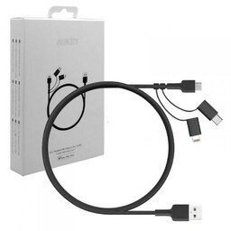 AUKEY CB-BAL5 3w1 nylonowy kabel Quick Charge micro