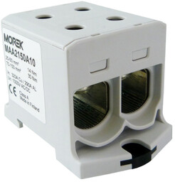 Złączka szynowa 25-150mm2 szara 4otwor AL/CU 1000V TH35