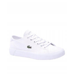 LACOSTE BIAŁE SPORTOWE TENISÓWKI Z TKANINY Z LOGO