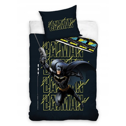 135X200 Pościel Dwustronna Batman Logo Czerwona 05