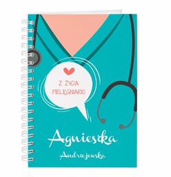 Notatnik kołonotatnik z nadrukiem dla pielęgniarki lekarza