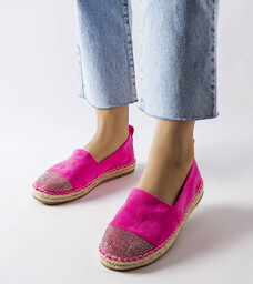 Rózowe espadryle na platformie Magali-37