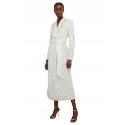 KAREN MILLEN BIAŁA SUKIENKA WIECZOROWA Z CEKINAMI