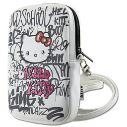 Torebka Graffiti crossbody na telefon Hello Kitty biały