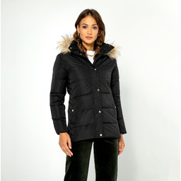 Kurtka damska pikowana z monogramem czarna