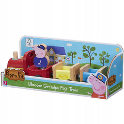 Peppa Pig Drewniany pociąg z figurką