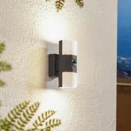 Zewnętrzna Lampa Lindby, Alaric, czarny, aluminium, nowoczesny