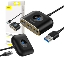 Adapter USB 4w1 Baseus Square Round, HUB USB