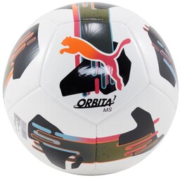 Puma Piłka nożna Orbita 7 MS biało-czarno-pomarańczowa 84475