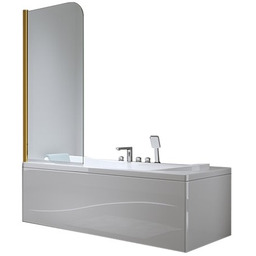 Parawan wannowy stały złoty 80x140 PR01