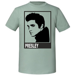 Męska koszulka z nadrukiem - ELVIS PRESLEY Miętowy