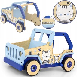 Drewniany chodzik dla dziecka pchacz sensoryczny jeździk