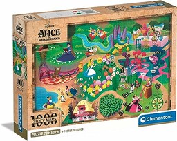 Clementoni Disney Alice In Wonderland-1000 Puzzle dla dorosłych,