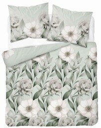 Pościel satynowa 220x200 Home Satin 410 zielona magnolia